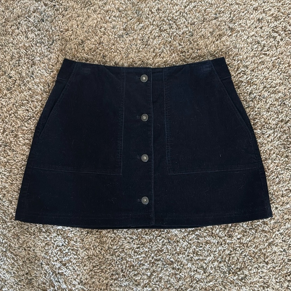 Uniqlo Corduroy Button Down Skirt